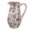 Ceramiczny Dzbanek Ozdobny w Kwiaty L Clayre & Eef