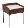 Stolik Nocny Retro z Marmurowym Blatem