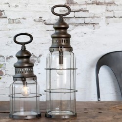 Lampion z Żarówką Industrialny Chic Antique A