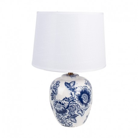 Ceramiczna Lampa Stołowa w Kwiaty B Clayre & Eef