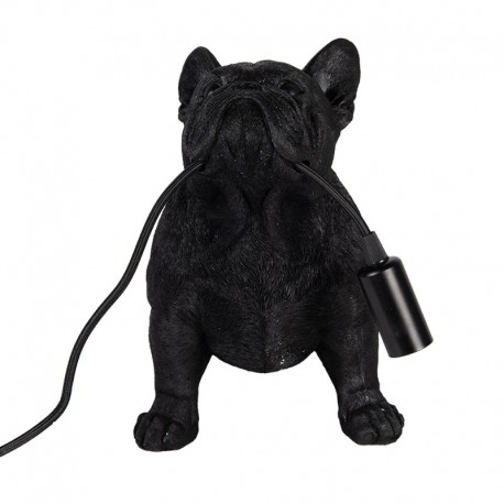 Lampa Stołowa Buldog Czarny Clayre & Eef