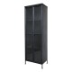 Metalowa Witryna Industrialna Chic Antique Czarna A