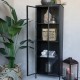 Metalowa Witryna Industrialna Chic Antique Czarna A