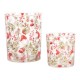 Szklane Lampiony Na Tealight w Muchomory 2 szt. Clayre & Eef