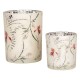 Szklane Lampiony Na Tealight w Kwiaty F 2 szt. Clayre & Eef