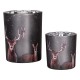 Szklane Lampiony Na Tealight w Jelenie B 2 szt. Clayre & Eef