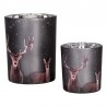 Szklane Lampiony Na Tealight w Jelenie B 2 szt. Clayre & Eef
