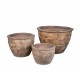 Donica Okrągła Belldeco Garden Old Sand kpl. 3 szt