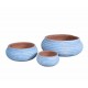 Donica Belldeco Garden Old Ryflowana Blue kpl. 3 szt