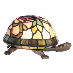 Lampa Stołowa Tiffany Ozdobna Żółw A